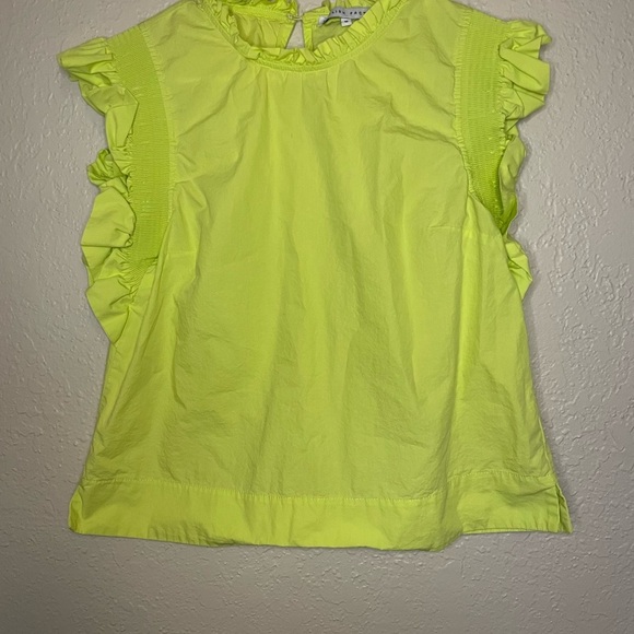 English Factory Tops - English Factory Lime Ruffle Sleeve Top